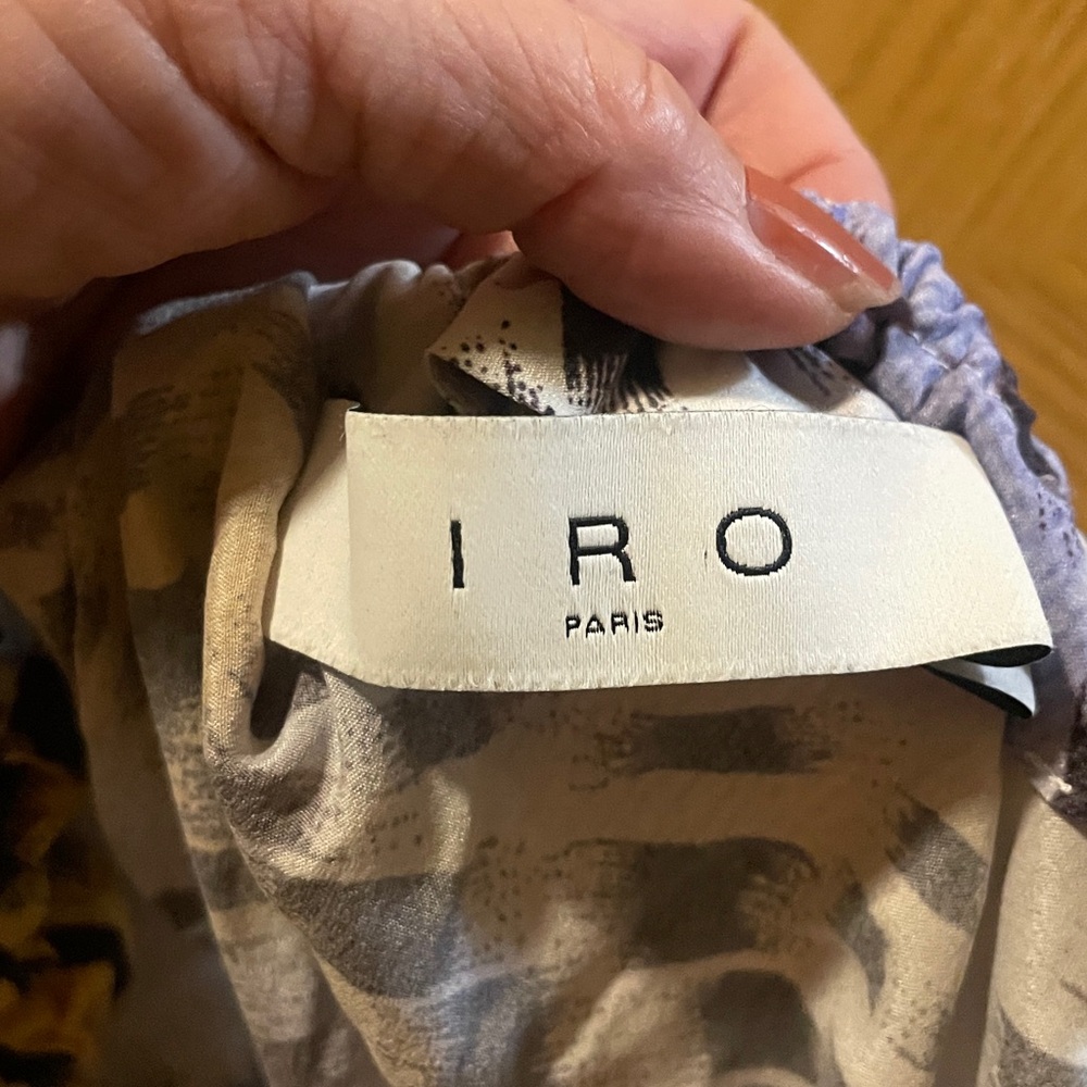 IRO Linert romper  in purple and ocher animal print size 36 small - Picture 5 of 7